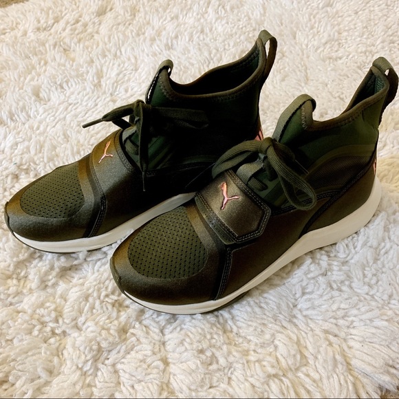 puma ignite olive green